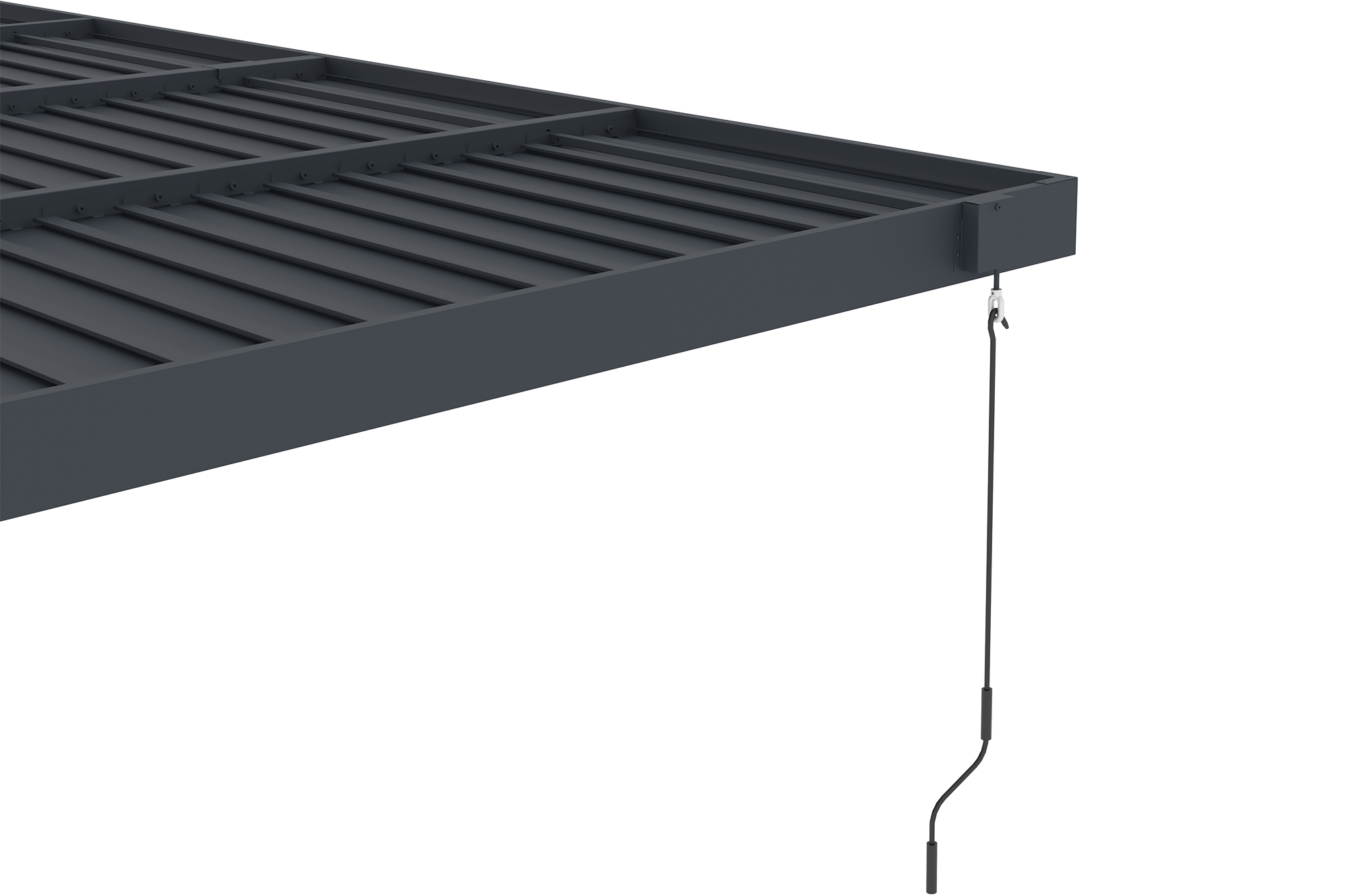 Pergola bioclimatique 5x3 adossée AGOSTA hauteur 250cm - Aluminium gris 7