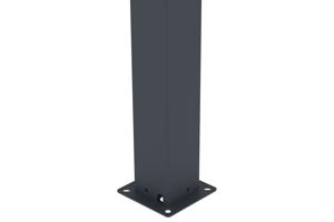 Pergola bioclimatique 5x3 adossée AGOSTA hauteur 250cm - Aluminium gris 8