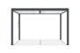 Pérgola bioclimática autoportante AGOSTA 4x3m, aluminio gris con lamas blancas