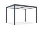 Pérgola bioclimática autoportante AGOSTA 4x3m, aluminio gris con lamas blancas