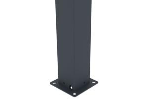 AGOSTA 4x3 szabadon álló bioklimatikus pergola, 250 cm magas - Szürke alumínium fehér lécekkel 13