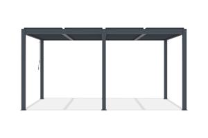 AGOSTA 5x3 szabadon álló bioklimatikus pergola, 250 cm magas - szürke alumínium 3