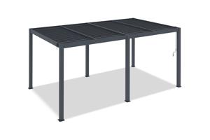 AGOSTA 5x3 szabadon álló bioklimatikus pergola, 250 cm magas - szürke alumínium 10