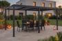 Pérgola bioclimática autoportante AGOSTA de 5x3m en aluminio gris
