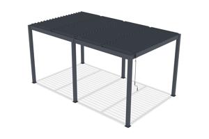 AGOSTA 5x3 szabadon álló bioklimatikus pergola, 250 cm magas - szürke alumínium 11