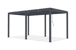 AGOSTA 5x3 szabadon álló bioklimatikus pergola, 250 cm magas - szürke alumínium 6