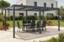 Pérgola bioclimática autoportante AGOSTA de 5x3m en aluminio gris
