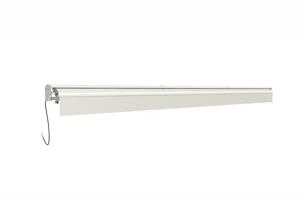 FAZZIO 6x3m semi-cassette gemotoriseerd LED-zonnescherm met wit frame en beige doek 14