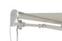 FAZZIO 6x3m semi-cassette motorized LED awning with white frame and beige fabric