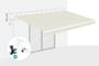 FAZZIO 6x3m semi-cassette motorized LED awning with white frame and beige fabric
