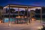 AGOSTA 5x3m wolnostojąca, sterowana silnikiem pergola bioklimatyczna z oświetleniem LED, wys. 250 cm - szare aluminium