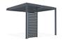 PIANA 3x3m attached bioclimatic pergola in grey aluminum with 1 privacy screen louver thumbnail 2