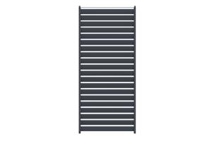 PIANA freestanding bioclimatic pergola 3x2.5m grey aluminum with 3 privacy louvers 9