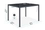 PIANA freestanding bioclimatic pergola 3x2.5m grey aluminum with 3 privacy louvers thumbnail 5