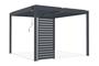 PIANA 3x3m brīvstāvoša bioklimatiskā pergola pelēkā alumīnija krāsā ar 1 privātuma nodrošināšanas žalūzijām thumbnail 2