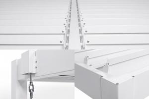 Pergolă bioclimatică independentă PIANA 4x3m din aluminiu alb cu 1 lamelă de intimitate 6