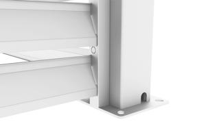 Pergolă bioclimatică independentă PIANA 4x3m din aluminiu alb cu 3 lamele de intimitate 11