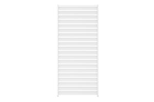 Pergolă bioclimatică independentă PIANA 4x3m din aluminiu alb cu 3 lamele de intimitate 9