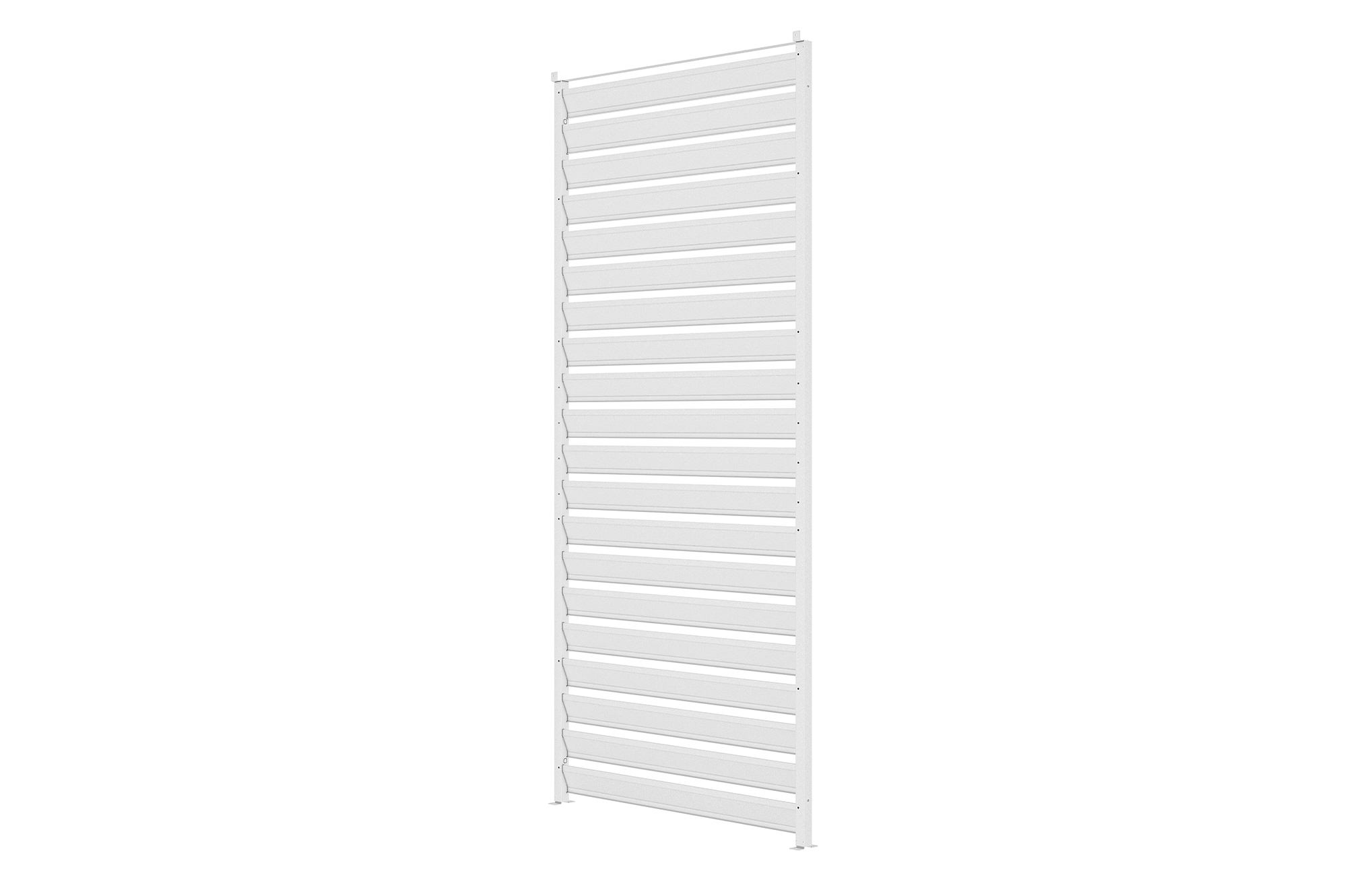 Set of 3 VENTO pergola privacy screens, 92 cm, white aluminum louvered slats - for PIANA bioclimatic pergola 7