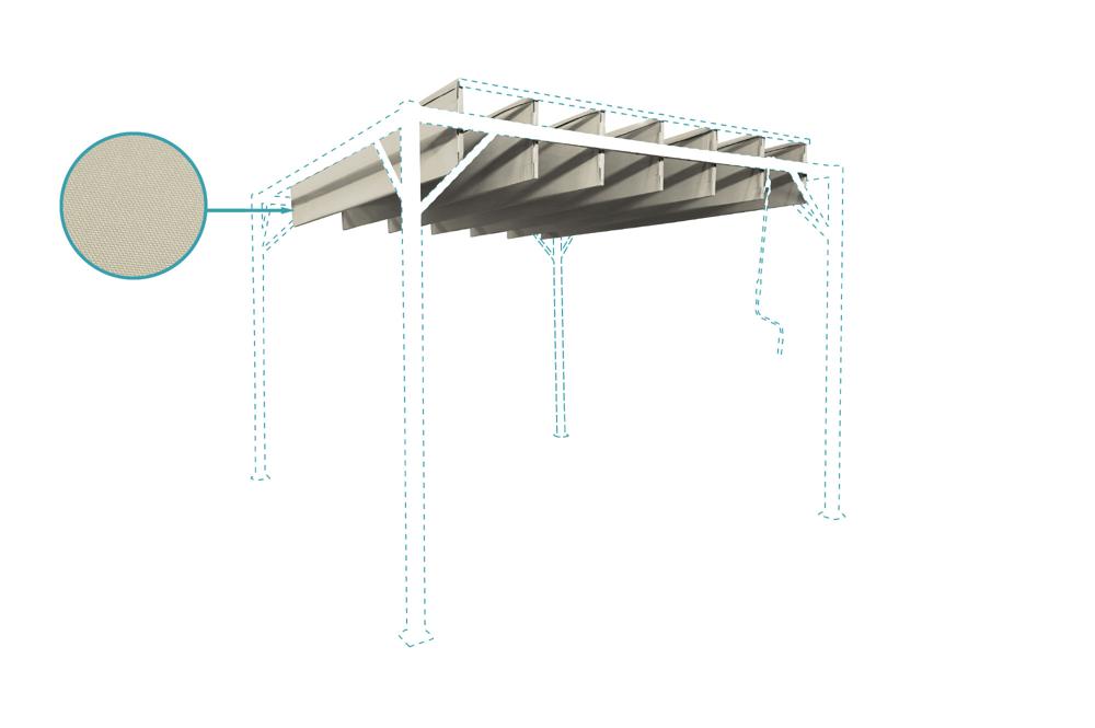 Beige roof canvas 300*300 cm for BAHIA pergola