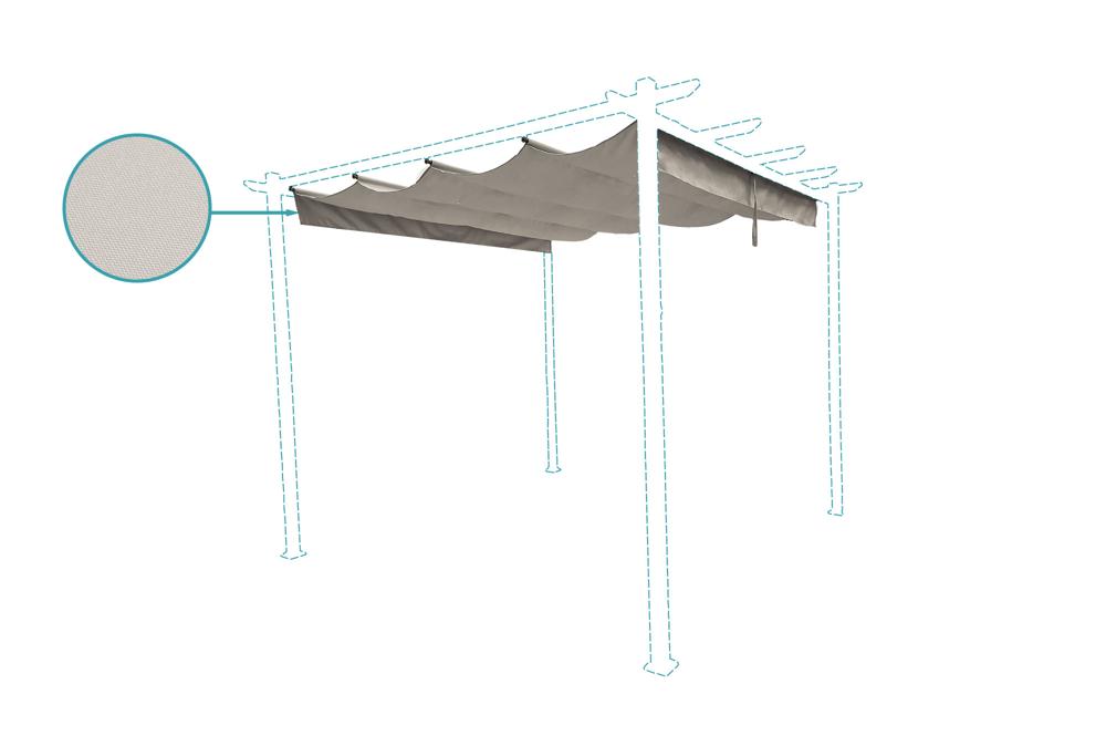 Μπεζ καμβάς οροφής 400 x 300 cm για πέργκολα MIRA