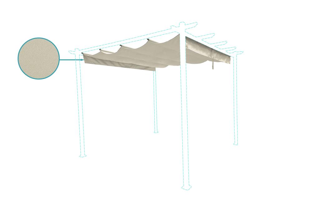 Μπεζ καμβάς οροφής 300 x 300 cm για πέργκολα MIRA