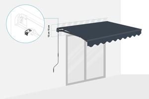 VECCHIO förtält i ett stycke 2,5m x 2m Grå 3