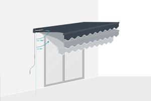 VECCHIO förtält i ett stycke 2,5m x 2m Grå 5