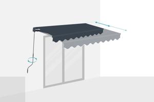 VECCHIO förtält i ett stycke 2,5m x 2m Grå 4