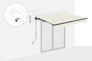 VECCHIO egyrészes napellenző 2,5m x 2m Bézs 3