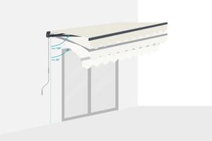 VECCHIO egyrészes napellenző 2,5m x 2m Bézs 5