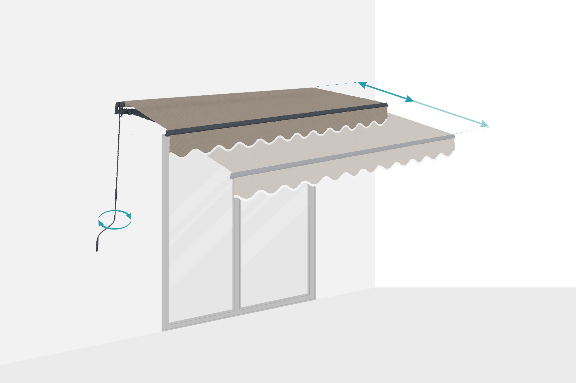 Toldo para terraza VECCHIO 3x2,5m topo 4