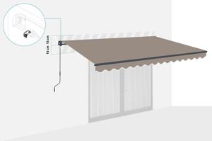 VECCHIO einteilige Markise 4m x 3m Taupe 3