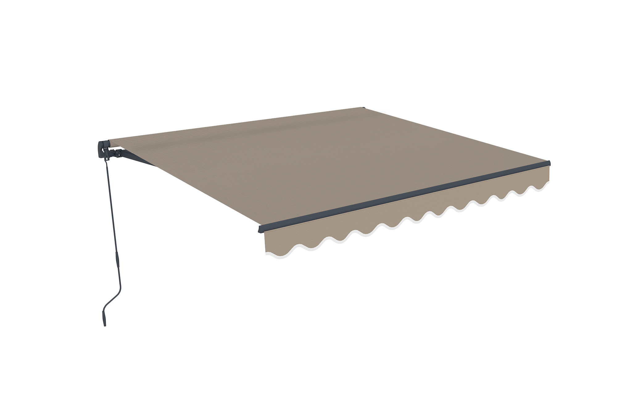 VECCHIO einteilige Markise 4m x 3m Taupe 8