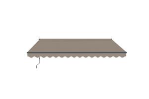 VECCHIO einteilige Markise 4m x 3m Taupe 6