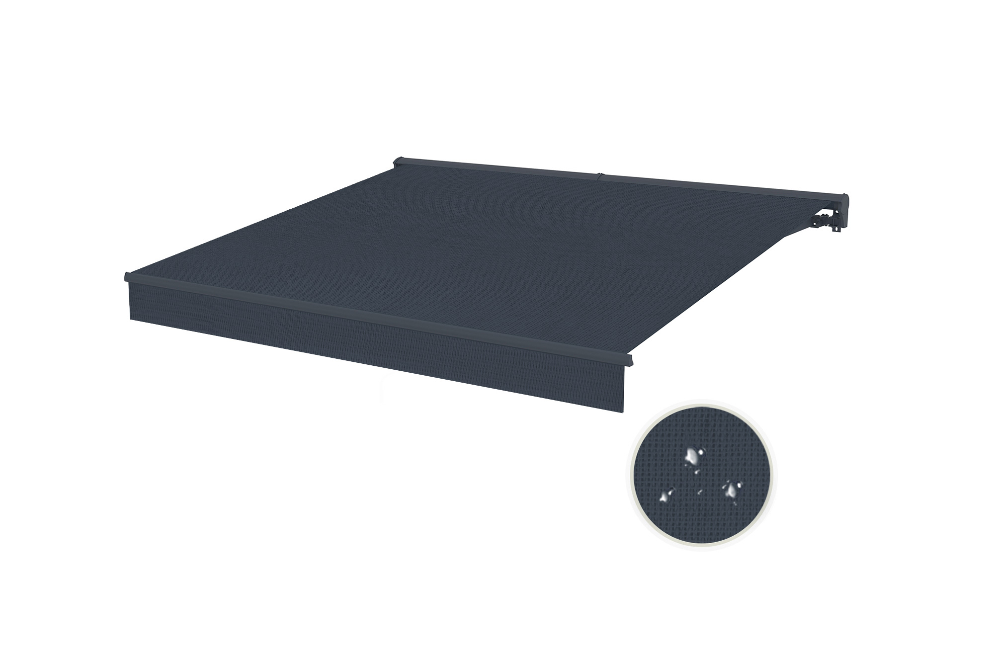 FAZZIO 3x2,5m semi-cassette gemotoriseerd zonnescherm, grijs 7