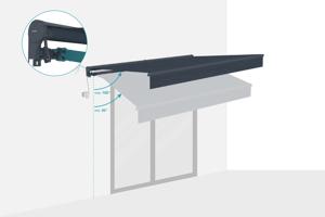 FAZZIO 3x2,5m semi-cassette gemotoriseerd zonnescherm, grijs 4