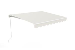 Weiße, einteilige Markise VECCHIO 2,5 m x 2 m, beigefarbenes Segeltuch 7