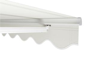 Weiße, einteilige Markise VECCHIO 2,5 m x 2 m, beigefarbenes Segeltuch 13