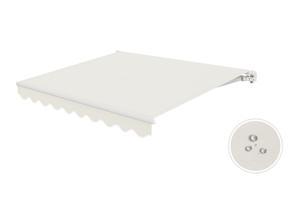 Weiße, einteilige Markise VECCHIO 2,5 m x 2 m, beigefarbenes Segeltuch 8