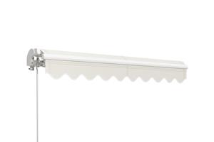 Weiße, einteilige Markise VECCHIO 2,5 m x 2 m, beigefarbenes Segeltuch 9