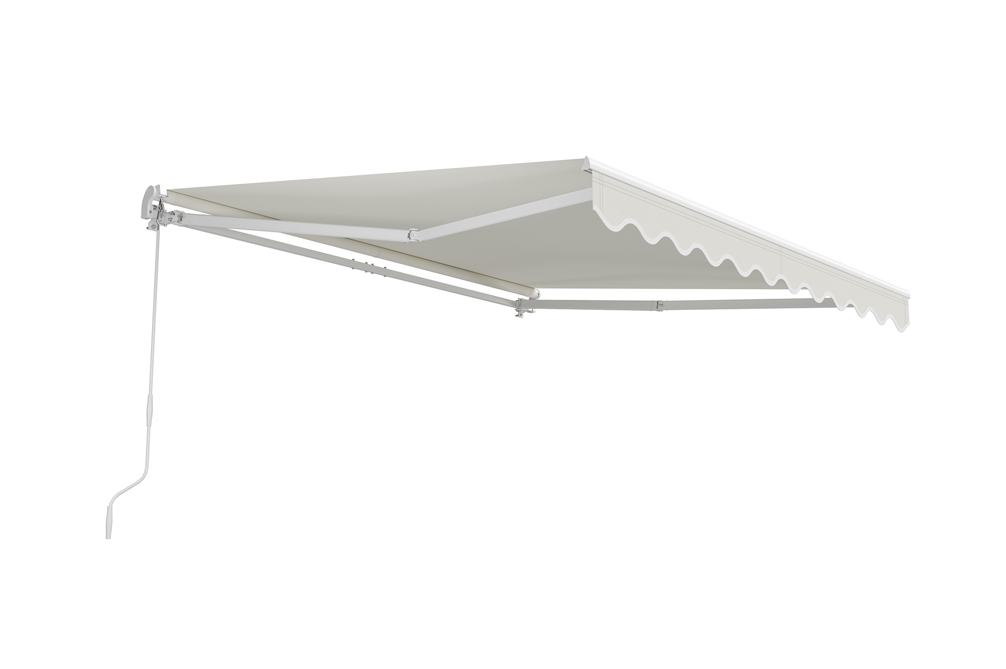 Witte eendelige luifel VECCHIO 3m x 2,5m beige doek 11