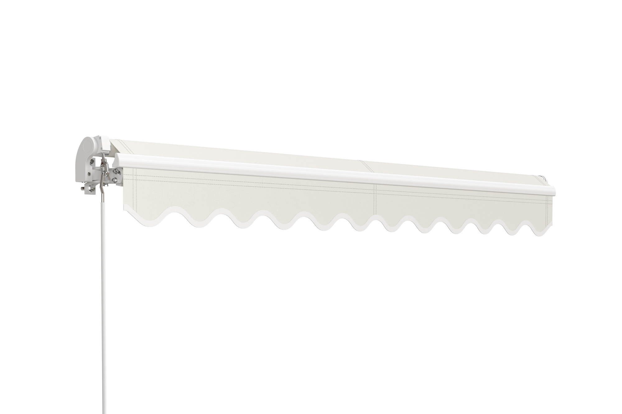 Witte eendelige luifel VECCHIO 3m x 2,5m beige doek 9