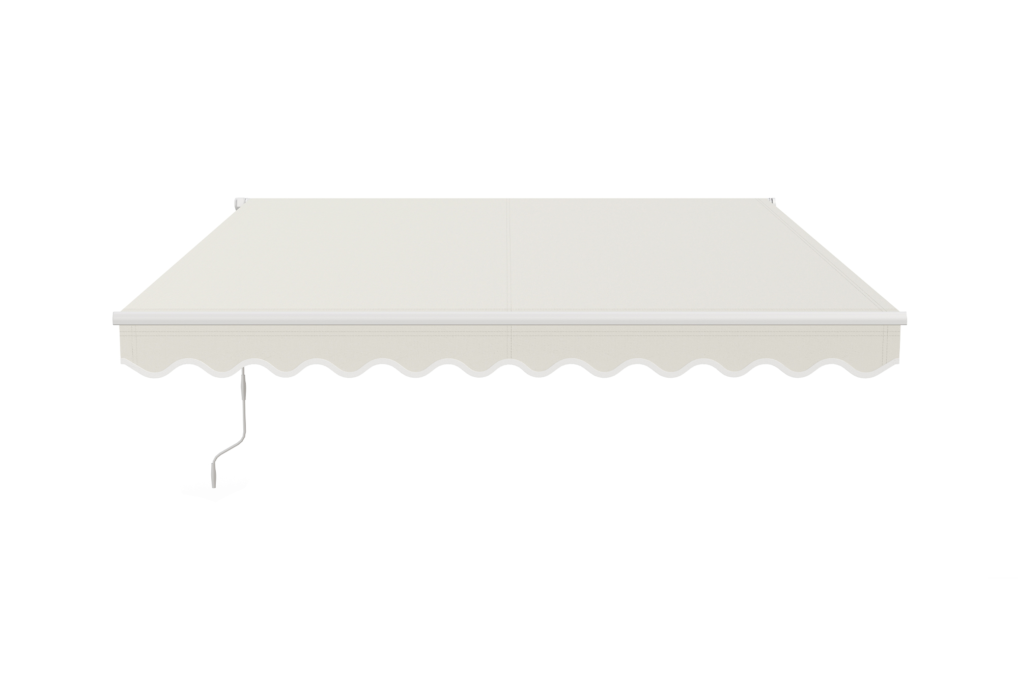 Witte eendelige luifel VECCHIO 3m x 2,5m beige doek 6