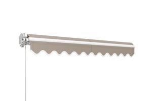 Toldo monobloque blanco VECCHIO de 3 m x 2,5 m, lona color topo 9