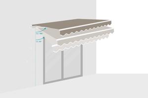 Toldo monobloque blanco VECCHIO de 3 m x 2,5 m, lona color topo 5
