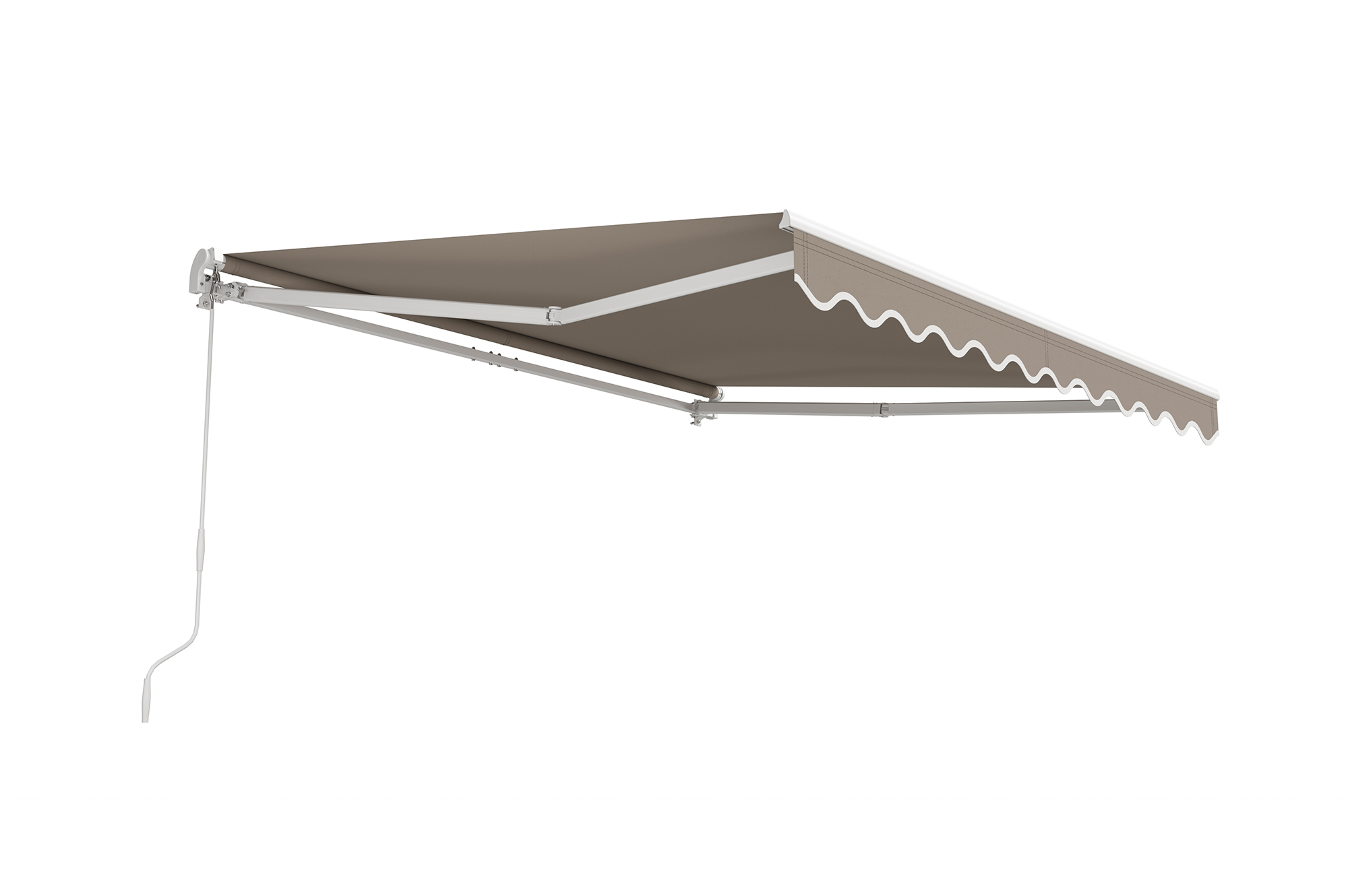 Toldo monobloque blanco VECCHIO de 3 m x 2,5 m, lona color topo 11