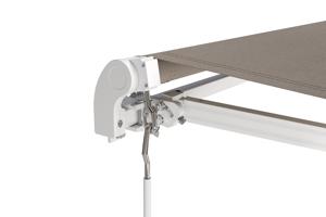 Toldo monobloque blanco VECCHIO de 3 m x 2,5 m, lona color topo 10