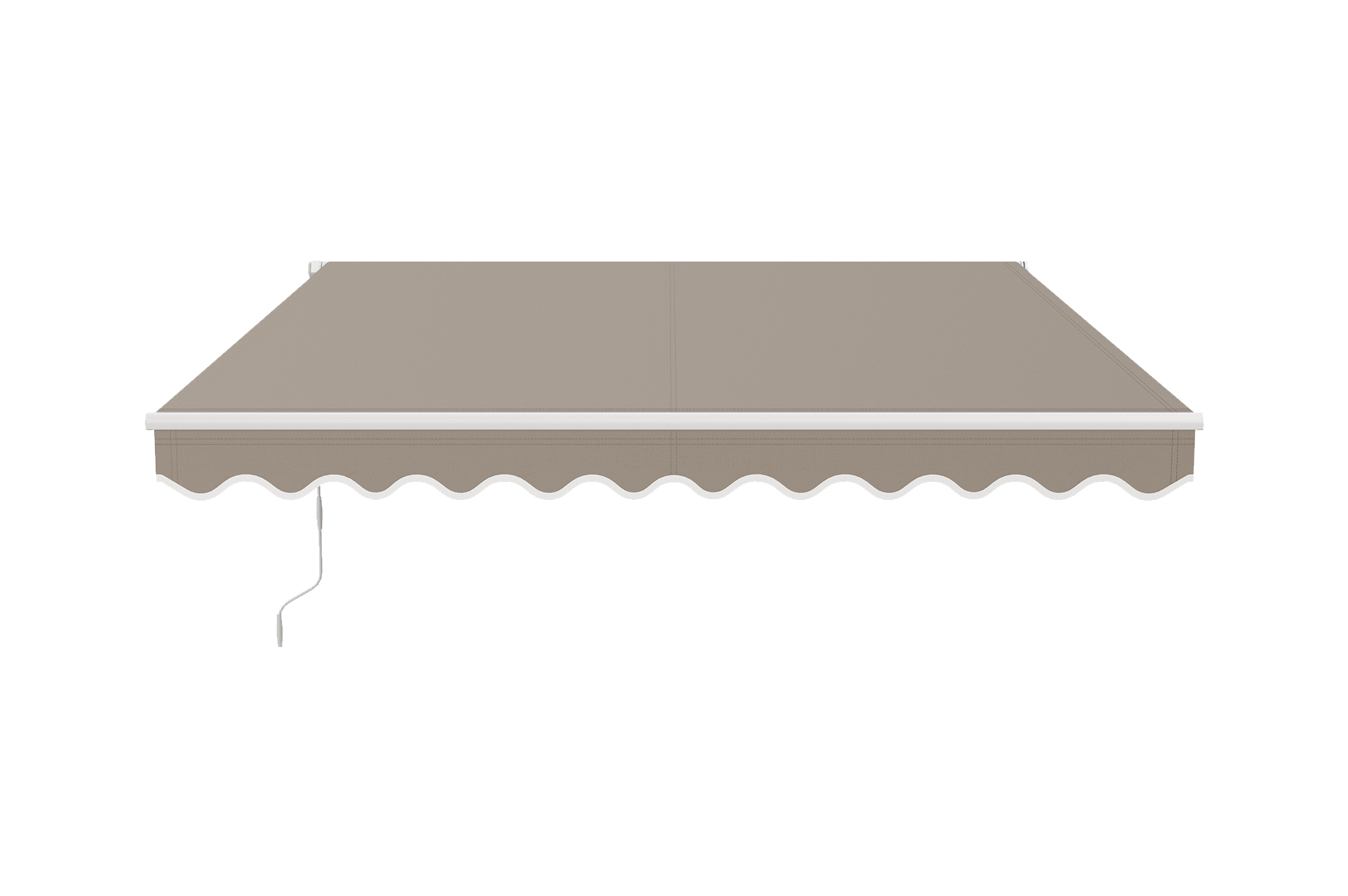 Toldo monobloque blanco VECCHIO de 3 m x 2,5 m, lona color topo 6