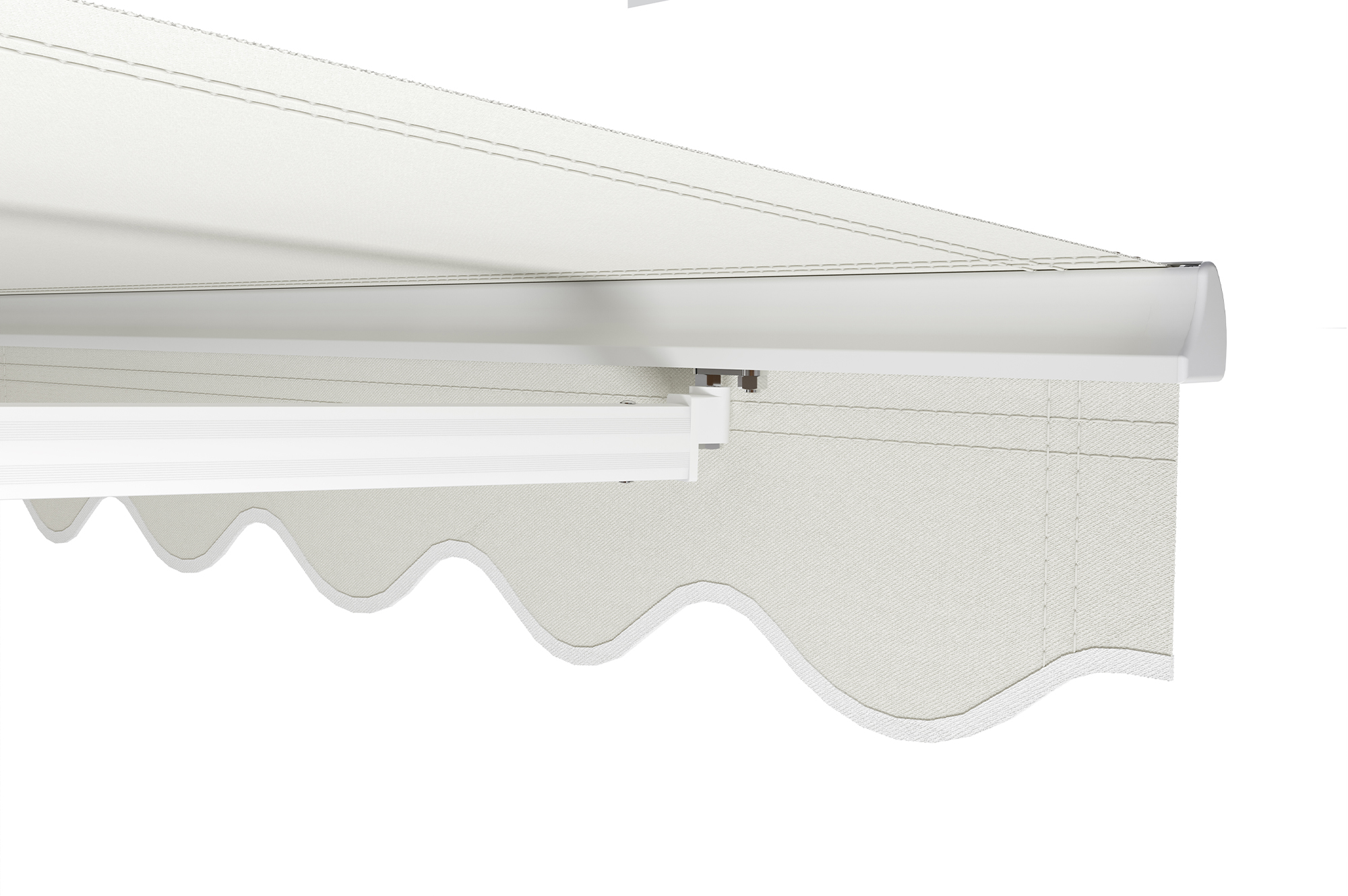 Fehér, egyrészes VECCHIO napellenző 4m x 3m bézs vászonból 13